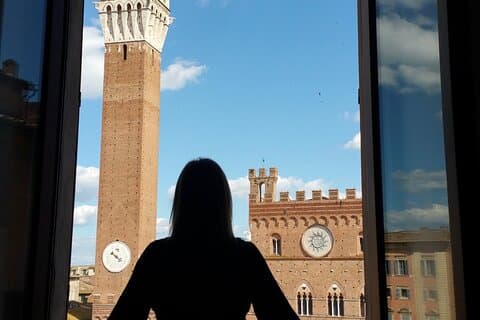 Siena Tour och exklusivt fönster på Piazza del Campo