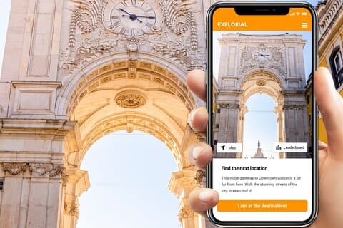 Lissabon (Chiado-Baixa) Skattejakt och självguidad tur med sevärdheter
