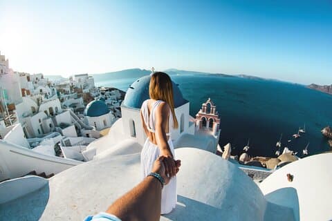Boeiende privéwandeltocht in Santorini voor verliefden