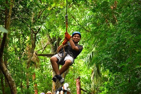 Horseback ridetur med ATV kredsløb, ziplines og Cenote