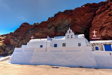Te guiamos en el pasado en Santorini