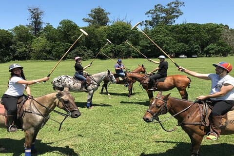 ヴィラ・マリアでアルゼンチン風バーベキュー付きポロレッスン