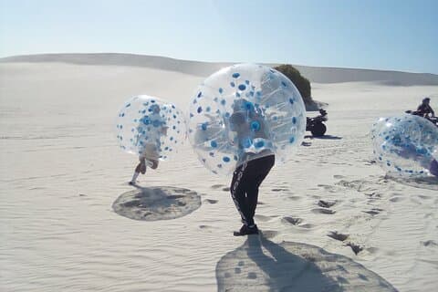 Sand Board e Bumper Ball Experience no Atlantis Dunes