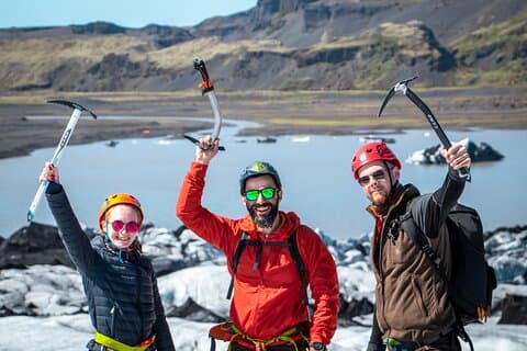 Gletscherwanderung am Solheimajokull in kleiner Gruppe (max. 6 Personen)