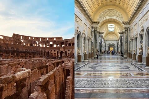 Roma: Visita Combinada ao Coliseu e aos Museus do Vaticano