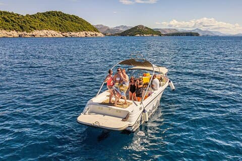 Blue Cave, Lopud og Sunj Beach Speedboat Tour fra Dubrovnik