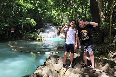 Excursion privée exclusive à Kanchanaburi Erawan et Rafting en bambou