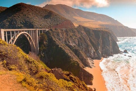 Smartphone-kørselstur mellem Santa Maria og Monterey 'Big Sur'