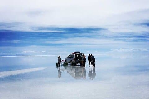 Spectacular sunset and stargazing in the Uyuni salt flats