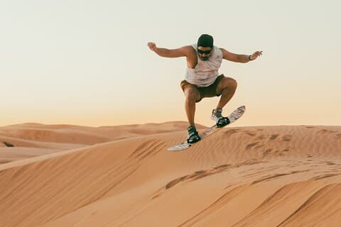 Sandboarding in agadir (Sand Surfing)with Ocean View
