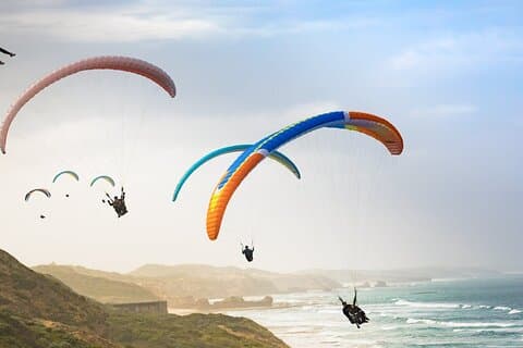 Experiencia de parapente en la incomparable playa de Cleopatra