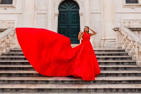Dubrovnik: Privat flygende kjole Photoshoot opplevelse