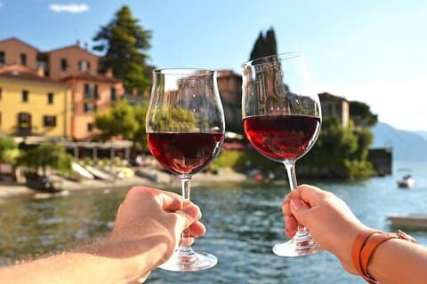 Panoramisk vinsmaking i Bellagio-området