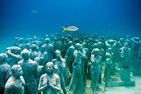 Snorkling i Isla Mujeres och Underwater Museum