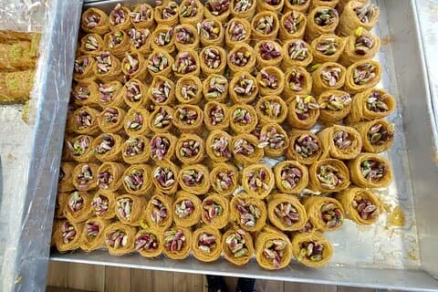 Excursão gastronômica privada ao mercado de pulgas de Jaffa Hapishpeshim