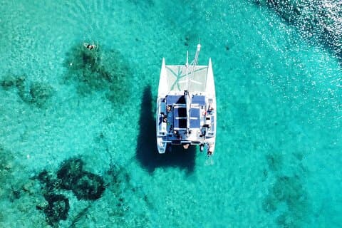 Daily cruise on a sailing catamaran on the La Maddalena archipelago