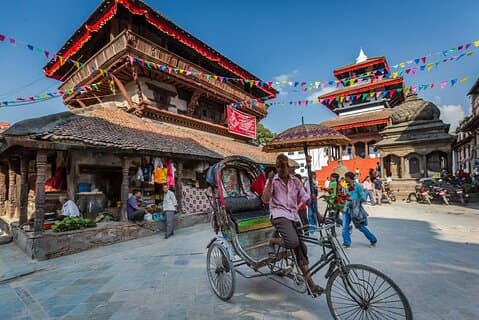 Natrundvisning på Kathmandu Durbar Square med Rickshaw Ride