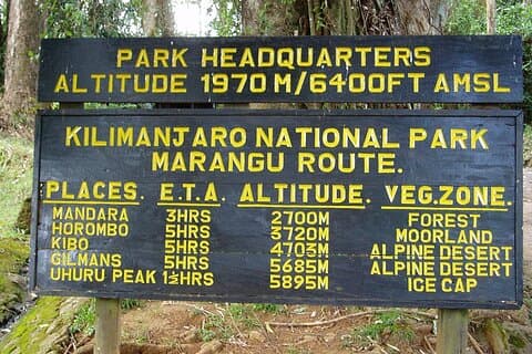 5-tägige Kilimanjaro-Bergbesteigung Marangu