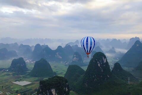 Yangshuo Heteluchtballonvaart Zonsopgang/Zonsondergang Experience Ticket