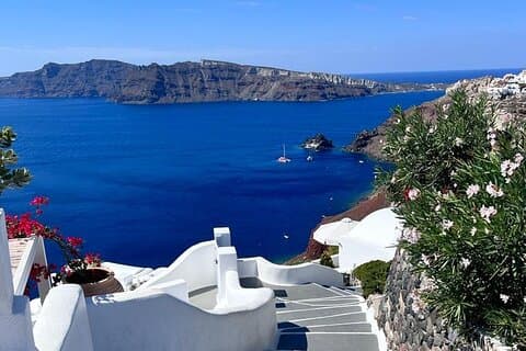 Excursão turística de meio dia em Santorini