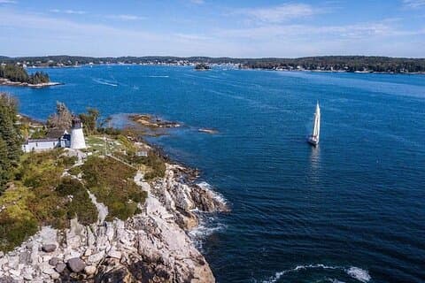 Schooner Eastwind Sunset Sail to see the Maine Coastline