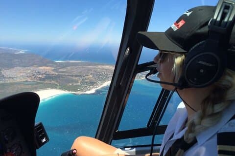 Privat helikopterfly med båtturbillett fra Cape Town