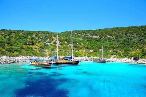 Gita in barca all'isola di Bodrum Orak (Maldive turche).