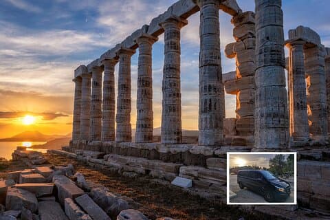 Privétour van Athene naar Kaap Sounion en het Vouliagmeni-meer