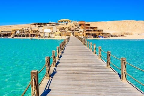 Excursion en mer et sports nautiques avec plongée en apnée sur l'île d'Orange Bay - Hurghada