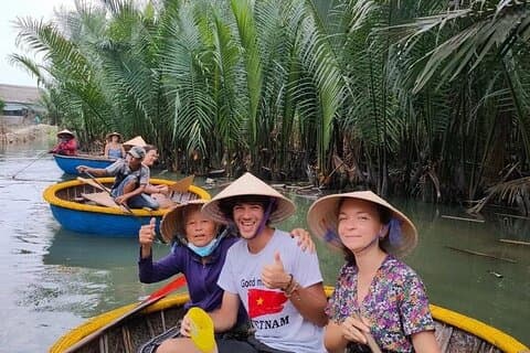 Coconut River Basket Boat Tour with Transfer in Hoi An