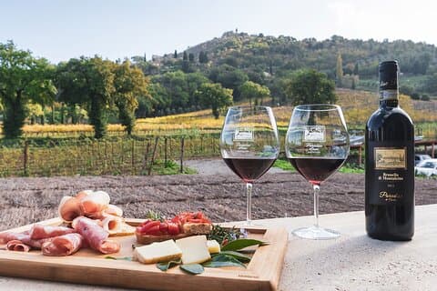 Montalcino : Cata de Vinos Brunello con Especialidades Toscanas