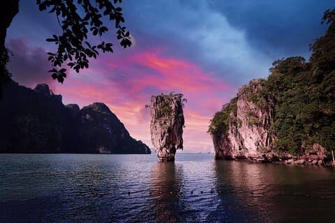 James Bond Twilight Sea Canoe and Glowing Plankton from Phuket