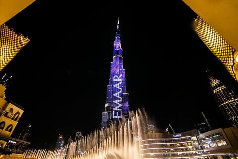 Röda sanddyner ökensafari med Dubai fontänshow