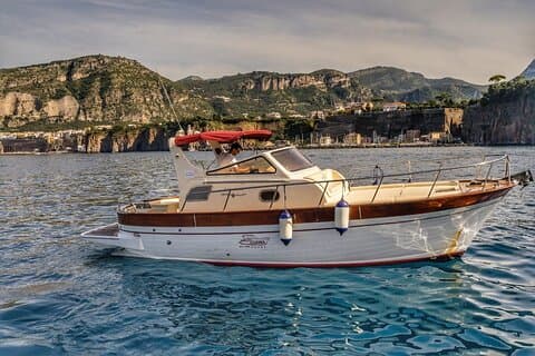 Privat tur til Capri og Positano fra Sorrento Classic Gozzo 850