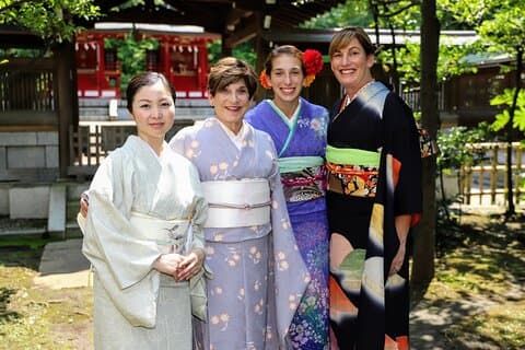 Privat premiumplan för kimono och japansk teceremoni