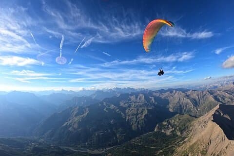 Vol Biplace Parapente Orcières Merlette Parc national des Ecrins