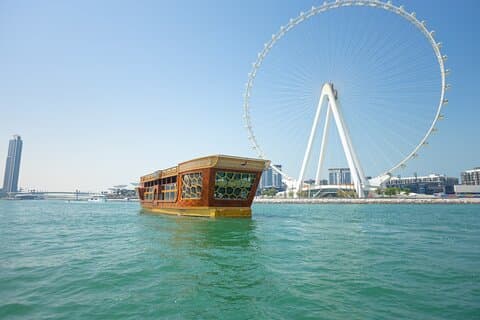 Crociera di lusso con cena in Dhow a Dubai Marina con trasferimento privato