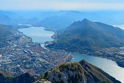 Excursão privada a Pian dei Resinelli, vista para o lago Como e almoço