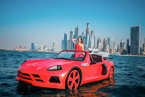 Emocionante paseo en moto de agua y auto de agua cerca de Burj Al Arab Dubai