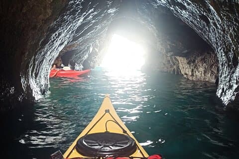 Full Day Kayak Adventure to Palinuro and Blue Grotto