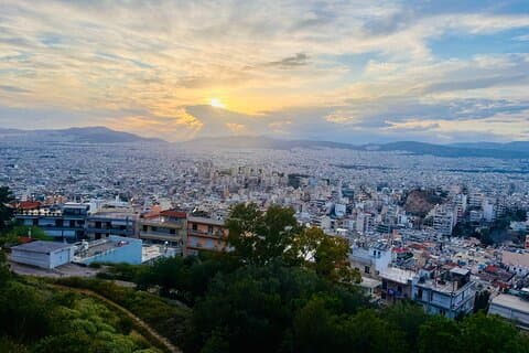 Traditional Greek Dinner with Panoramic Views of Athens