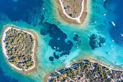 Tour van een halve dag: Blue Lagoon, UNESCO-stad Trogir, eiland Ciovo