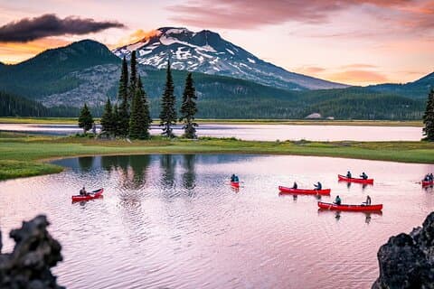 Cascade Lakes maanlicht en Starlight kanotocht