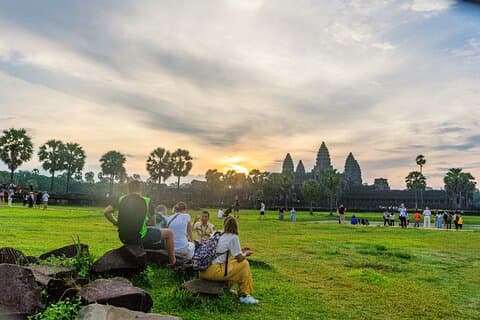 Angkor Sunrise Bike Tour Supported By Minivan