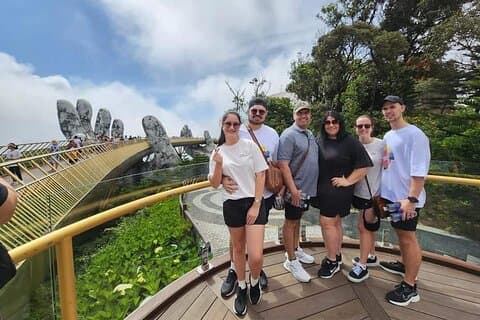 Escursione a terra TIEN SA o CHAN MAY da porto a GOLDEN BRIDGE tramite funivia e HOI AN