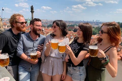 Prague Castle og Pubs Tour med drikkevarer inkludert