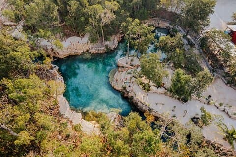 Toegangskaarten om te zwemmen in 4 Cenotes in Casa Tortuga Park