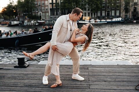 Amsterdam: Professionelt fotoshoot på Skinny Bridge