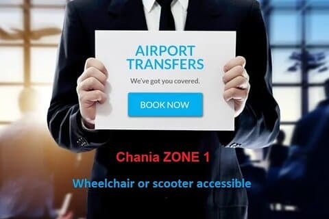 Aeropuerto de Chania (CHQ) hacia/desde los suburbios de Chania - ZONA 1 - hasta 15 prs