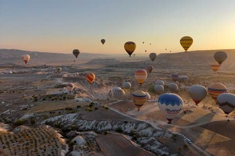 Balão de ar quente em Cappadocia